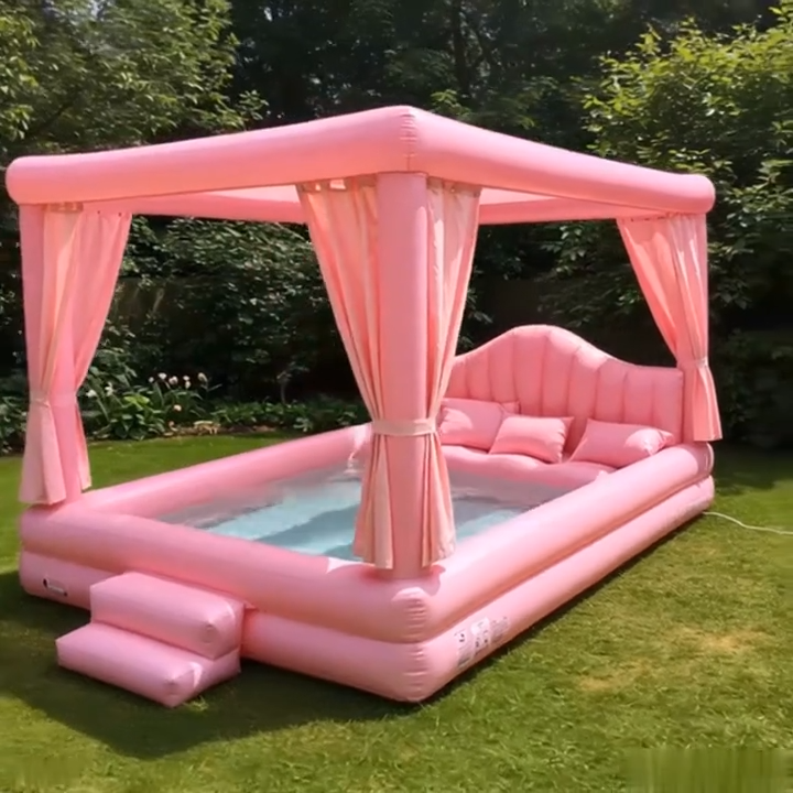 Giant Inflatable Bed Pool With shed