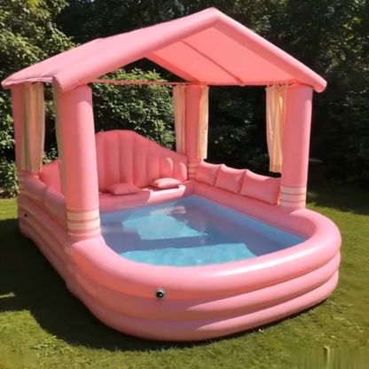 Giant Inflatable Bed Pool With shed