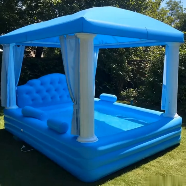 Giant Inflatable Bed Pool With shed