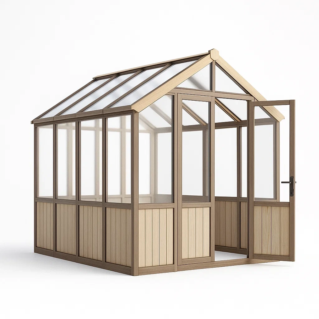 Serre en bois et verre trempé 250x200x210 cm