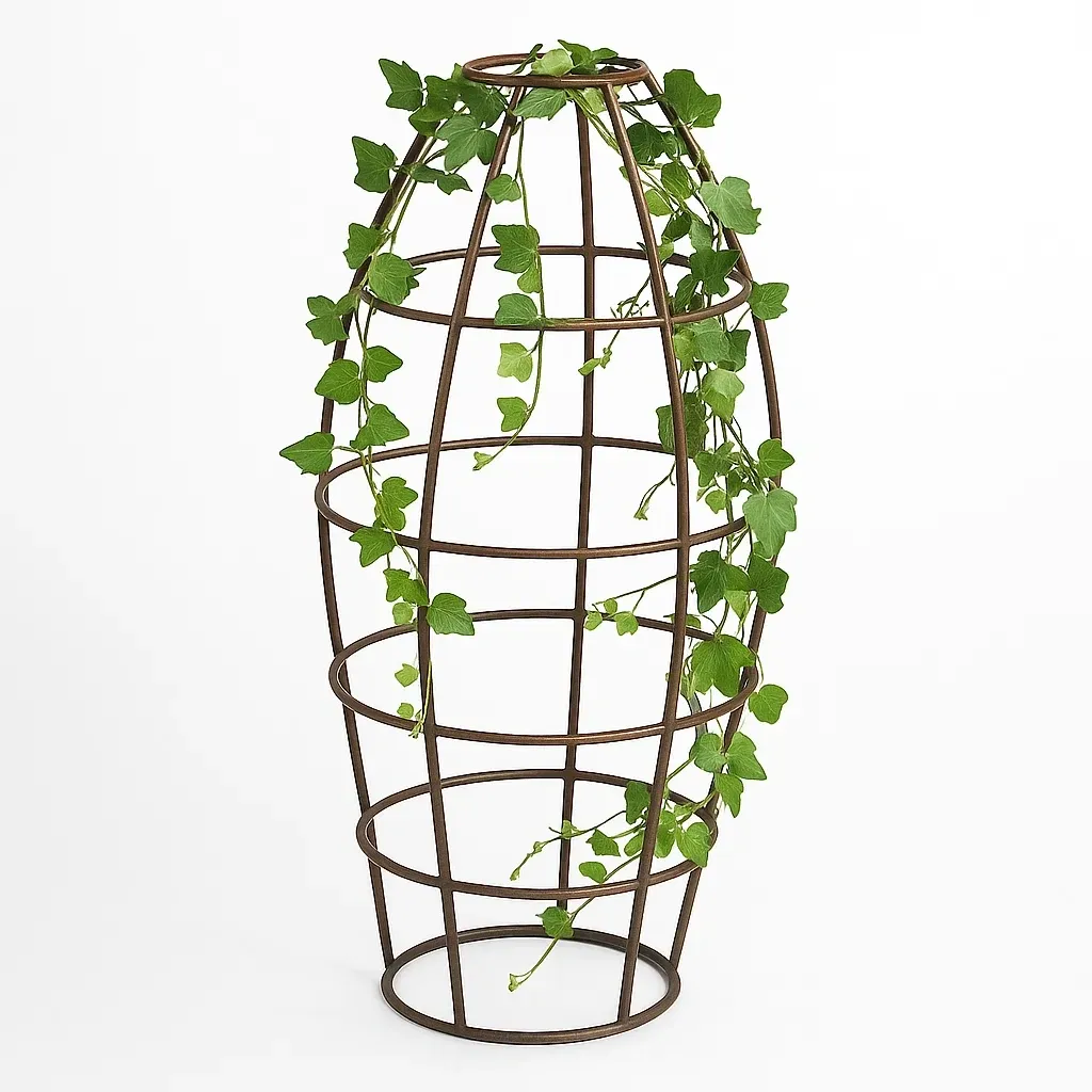 Tuteur de plante en fer marron