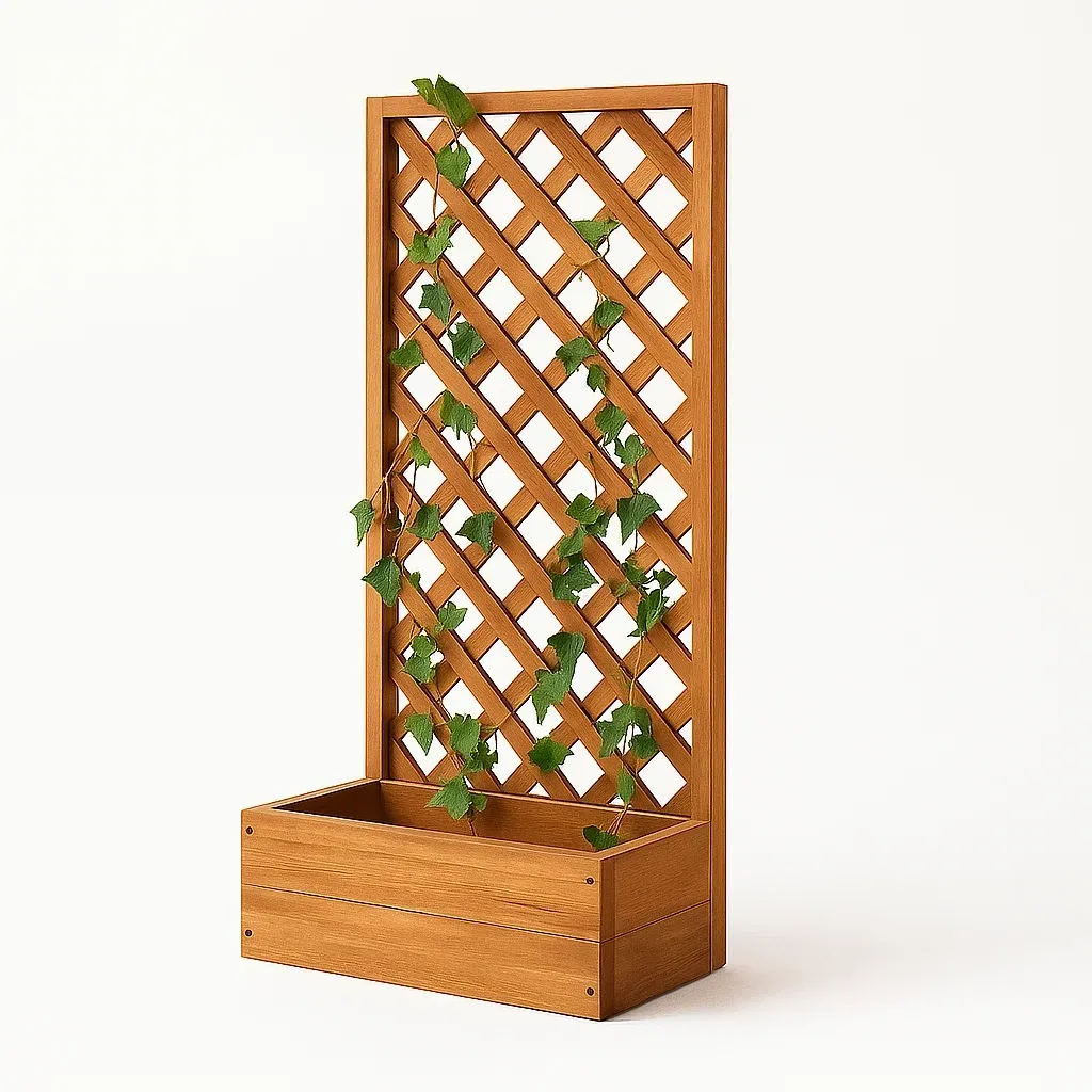 Tuteur de plante en bois avec treillis 100x40x150 cm