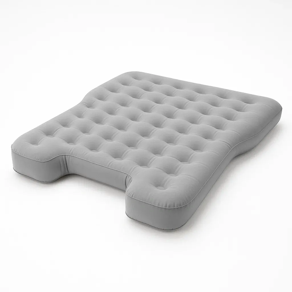 Matelas pneumatique en PVC gris 150x130 cm