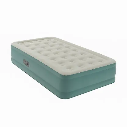 Matelas pneumatique en PVC beige et menthe 191x99x46 cm