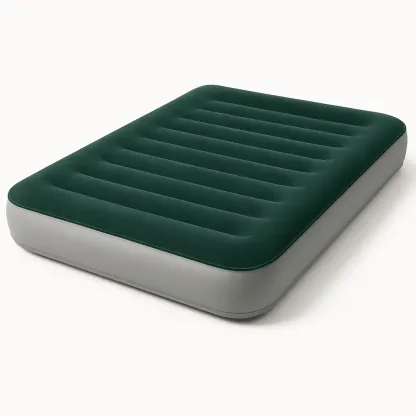Matelas pneumatique en PVC vert et gris 200x150x20 cm