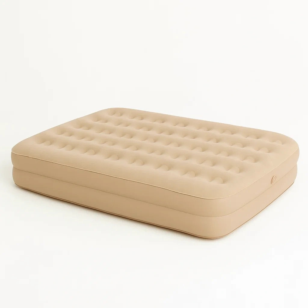 Matelas pneumatique en PVC beige 203x152x46 cm
