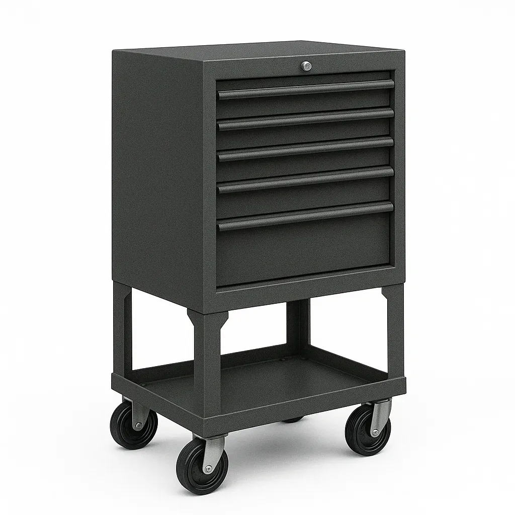 Armoire à outil en métal gris