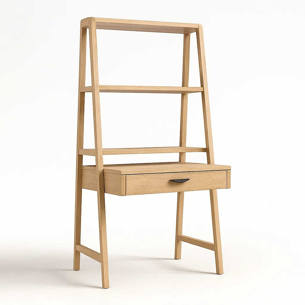 Étagère de rangement en bois avec tiroir et étagères 180x90x45 cm