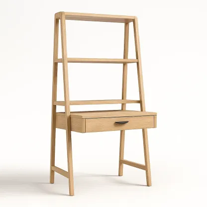 Étagère de rangement en bois avec tiroir et étagères 180x90x45 cm