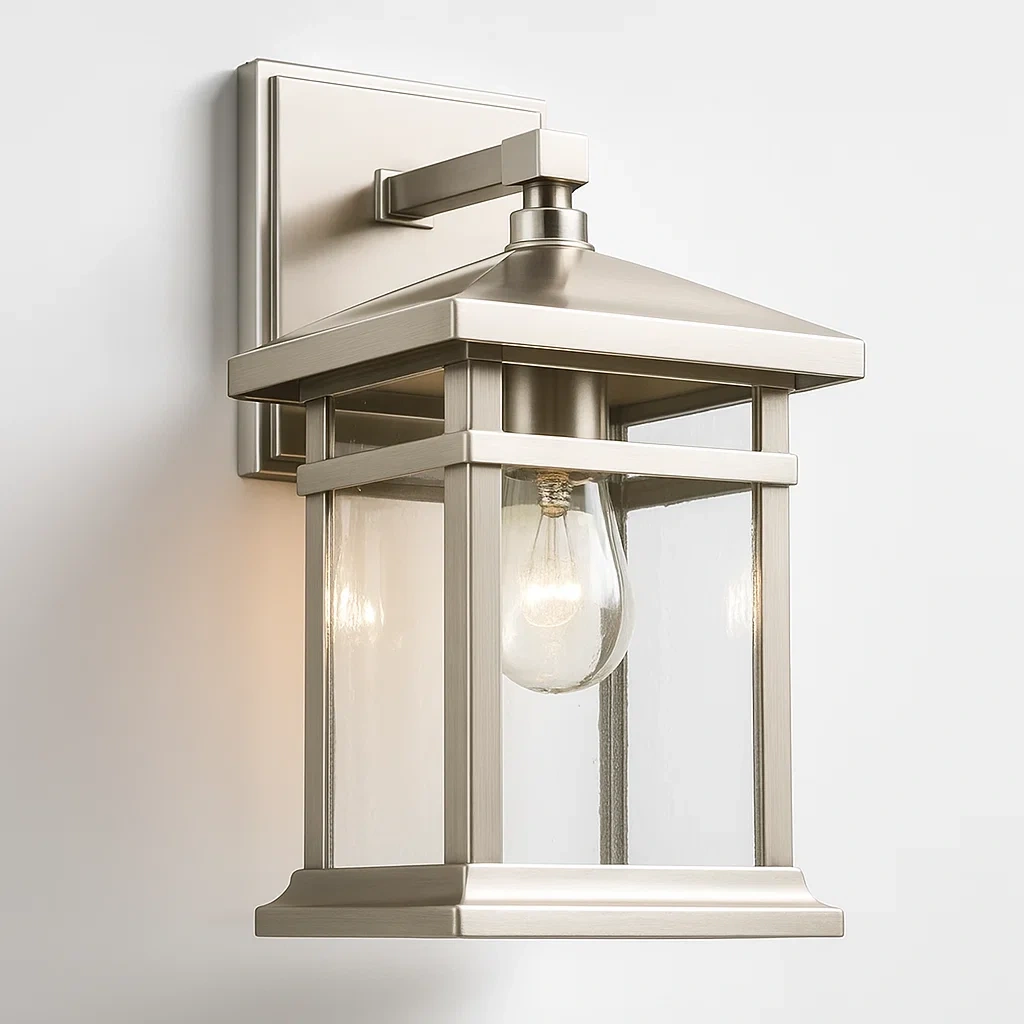 Luminaire applique murale en métal avec verre trempé 21x15x25 cm