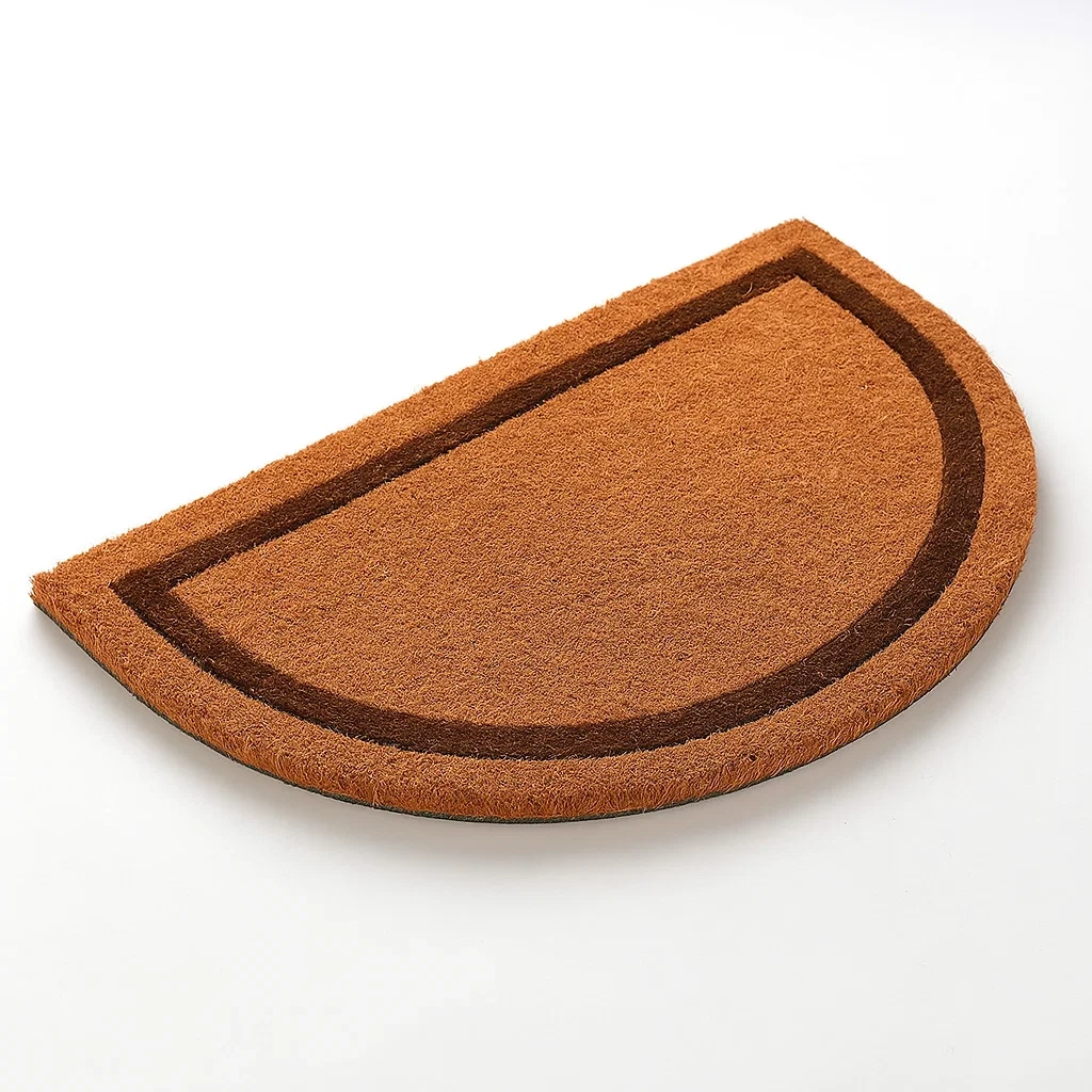 Tapis d'entrée en fibre de coco marron 75x45 cm