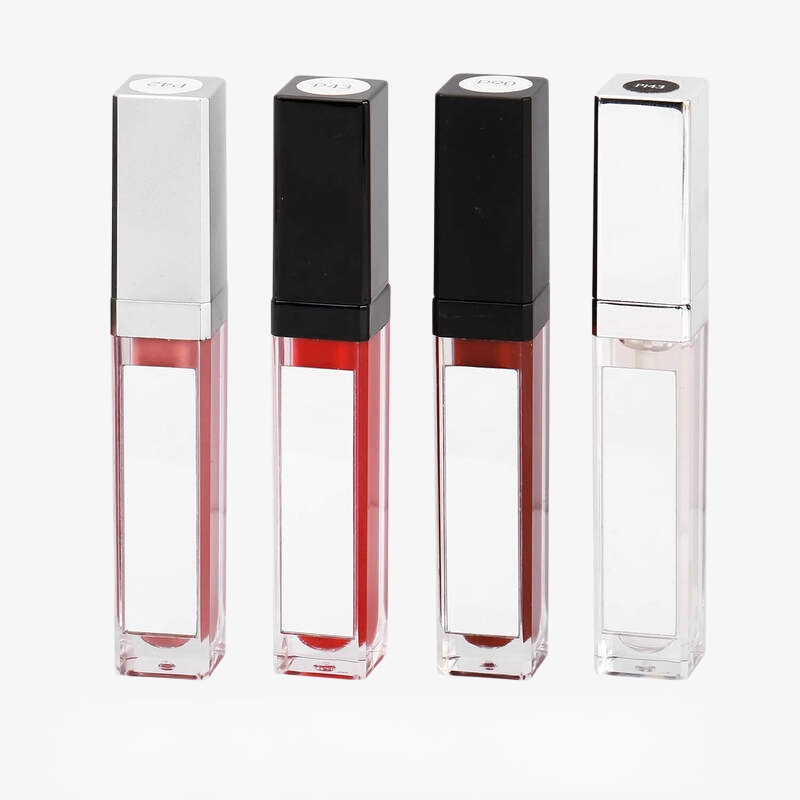 Close-up of waterproof lip gloss application