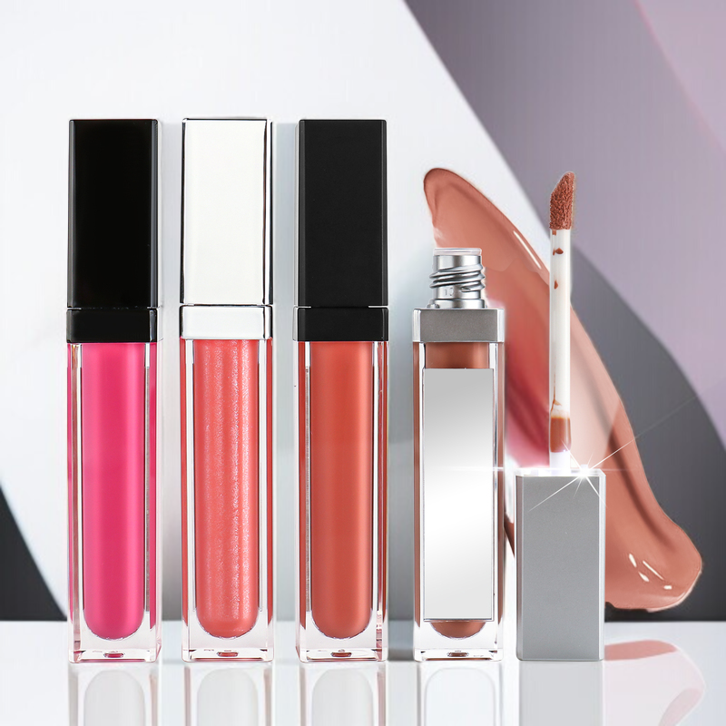 Long-lasting waterproof lip gloss on lips