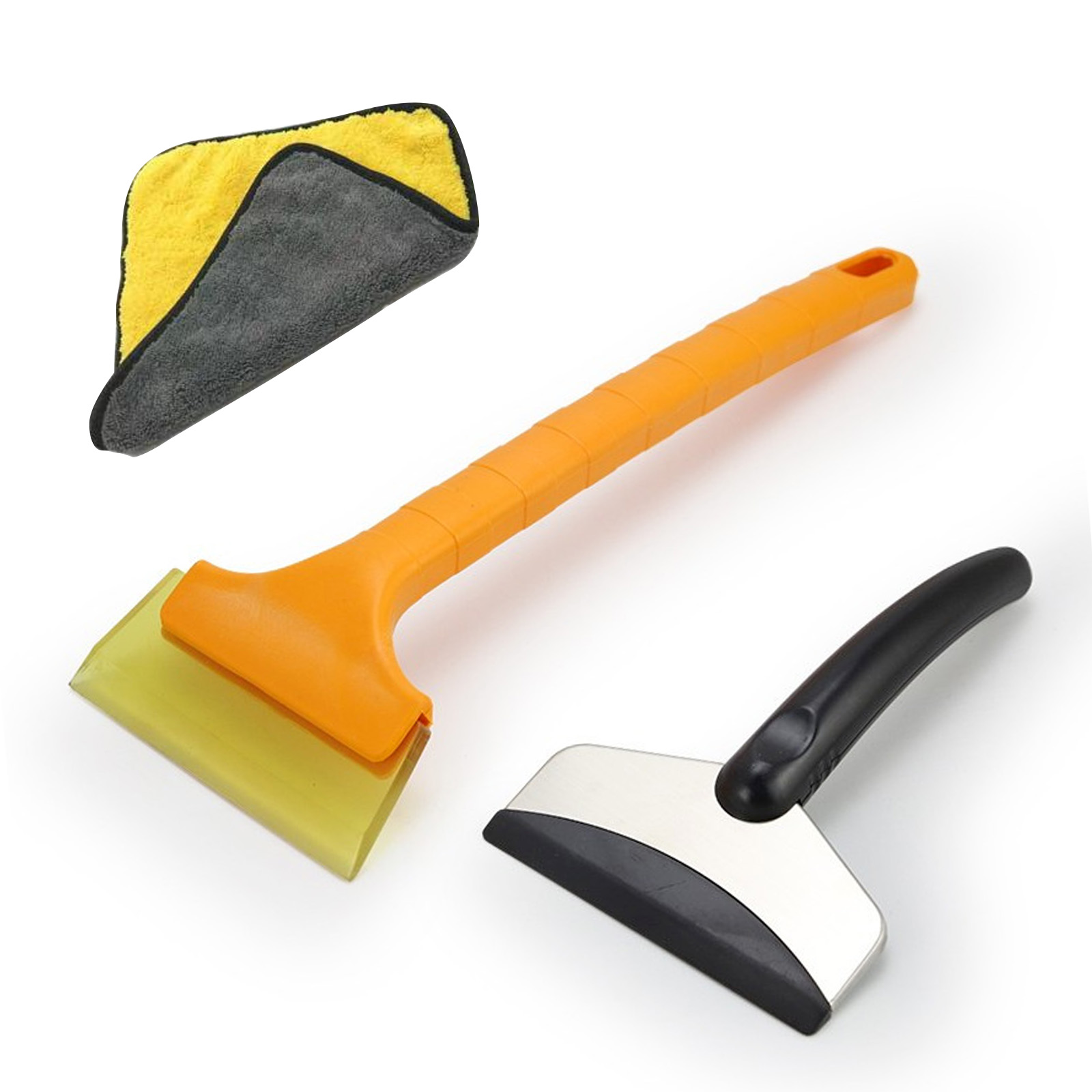 Multi-Functional Car Snow & Ice Removal Tool Set - Scratch-Free Rubber & Stainless Steel for Glass & Vehicle Body