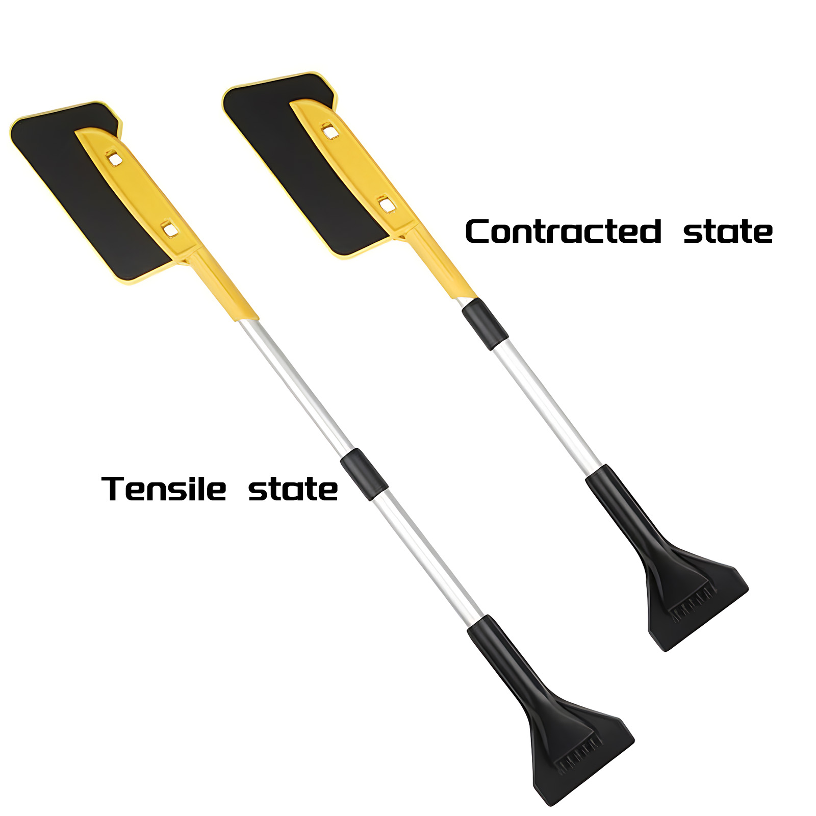 Retractable Car Snow Shovel - Collapsible, Scratch-Free Tool for Vehicle Snow/Ice Removal & Winter Use