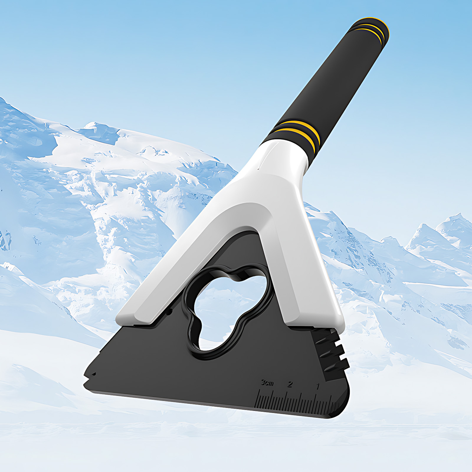 Multi-Purpose Car Snow Scraper Shovel – Widened Surface & 135° Ergonomic Handle for Winter Snow/Ice Removal