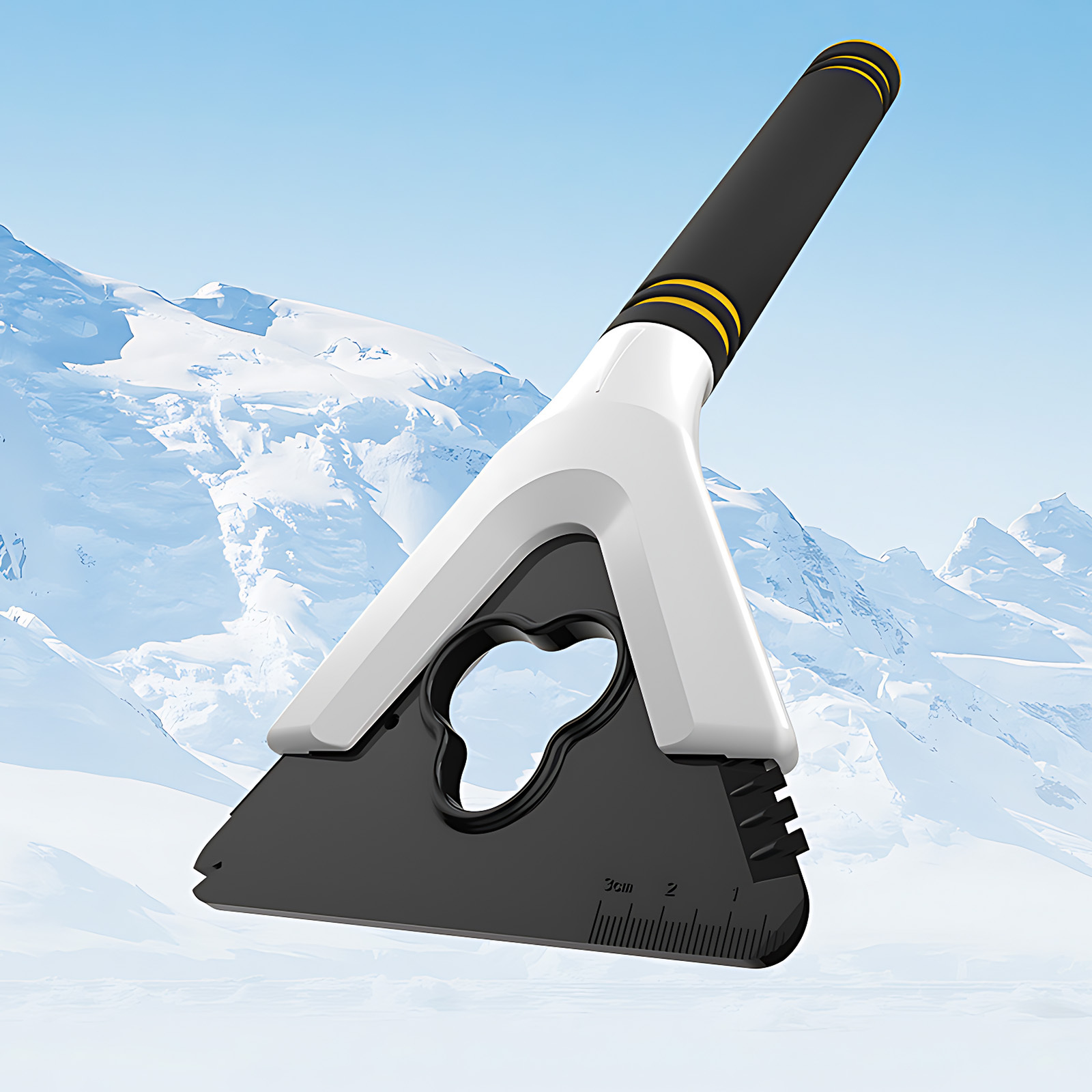 Multi-Purpose Car Snow Scraper Shovel – Widened Surface & 135° Ergonomic Handle for Winter Snow/Ice Removal
