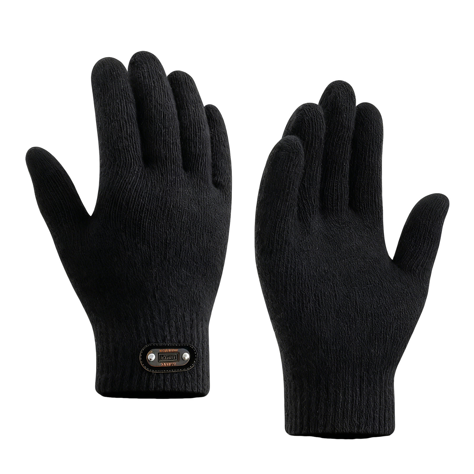 Wool-Blend Fleece-Lined Touchscreen Knit Gloves – Winter Warmth & Daily Comfort