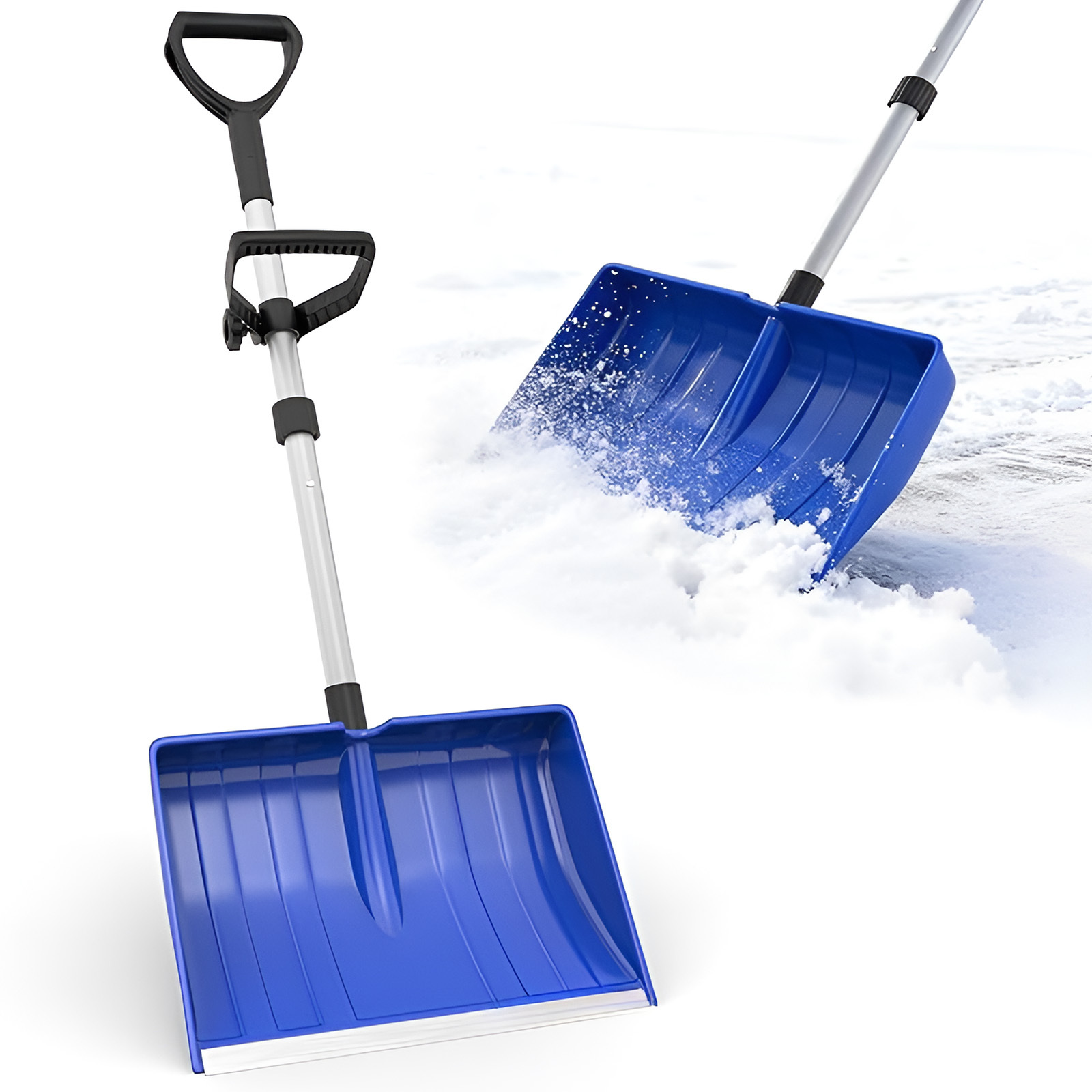 Ergonomic Aluminum Alloy Snow Shovel - Heavy Duty & Easy Assembly