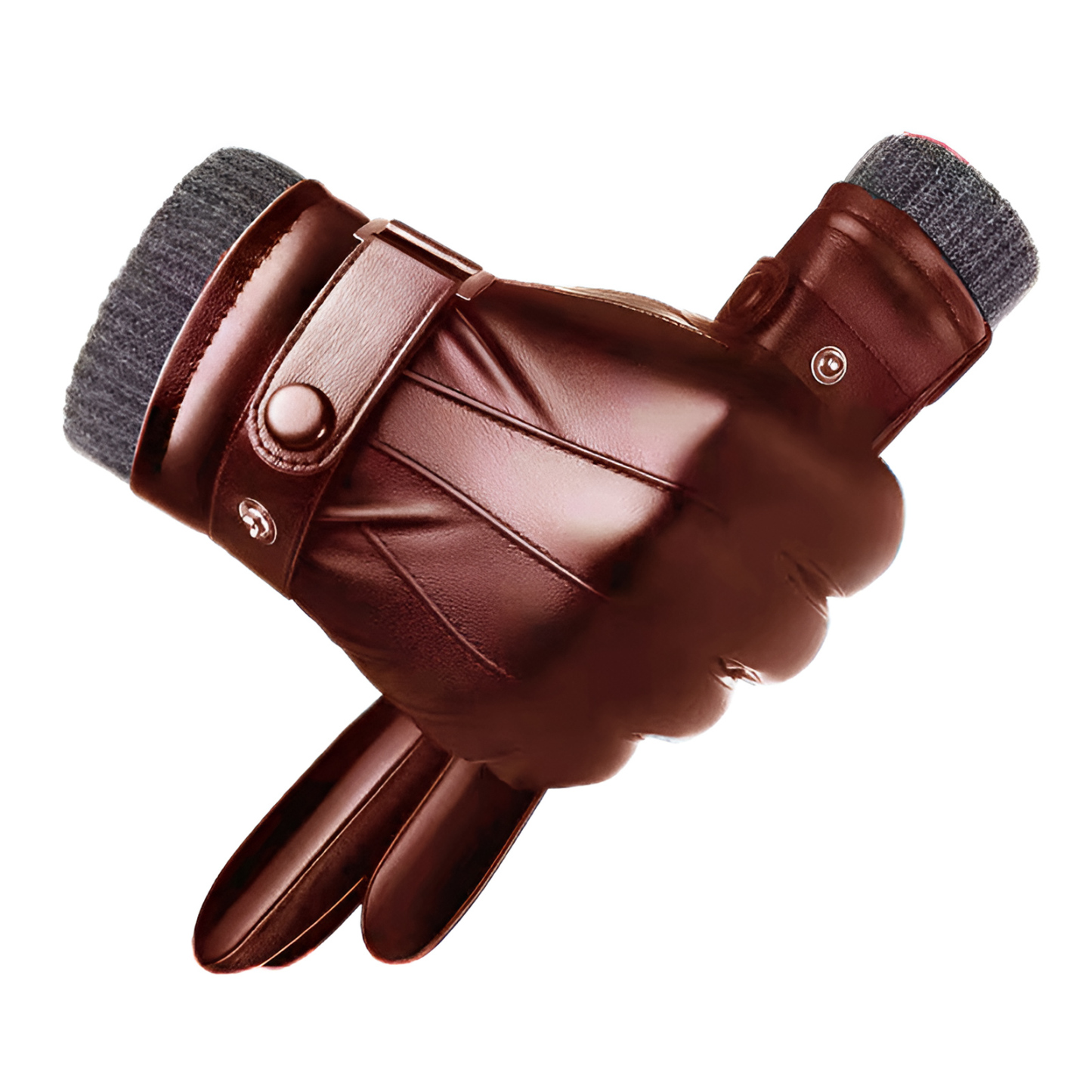 Winter Leather Touchscreen Gloves – Splash/Windproof, Thermal Microfleece Warm Gloves for Snow Removal & Daily Use