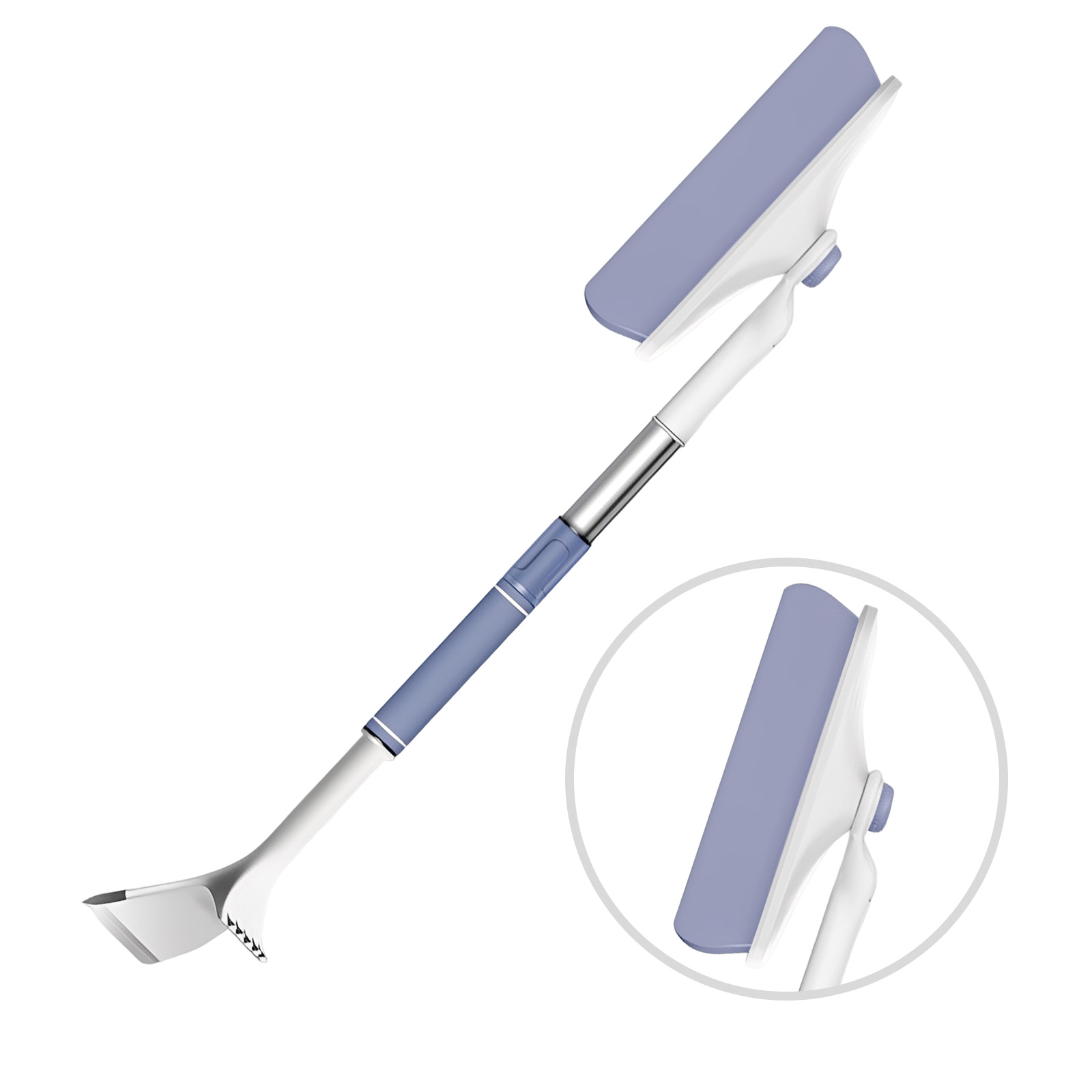 3-in-1 Telescopic Car Snow Removal Tool - Soft Sponge Head Snow Brush & Ice Scraper