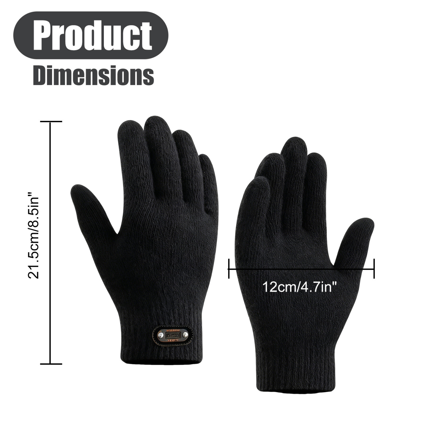 Wool-Blend Fleece-Lined Touchscreen Knit Gloves – Winter Warmth & Daily Comfort