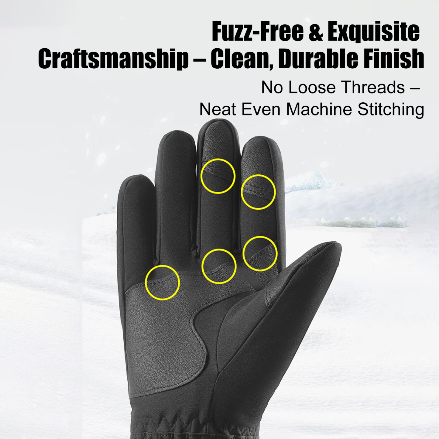 4-Layer Thermal Winter Gloves - Waterproof Touchscreen Gloves for Cold Weather