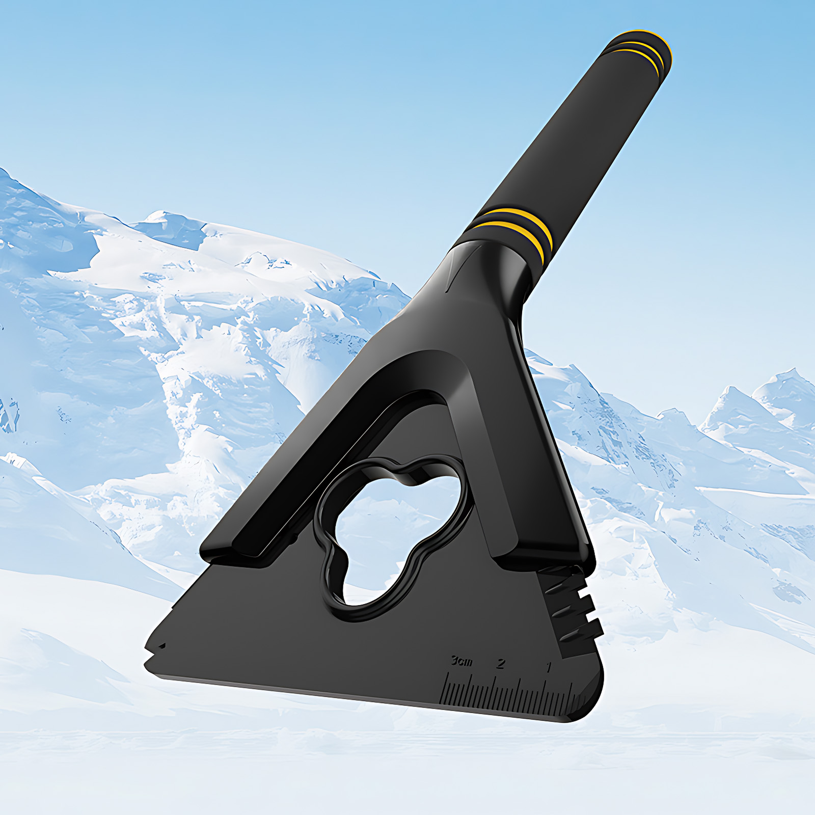 Multi-Purpose Car Snow Scraper Shovel – Widened Surface & 135° Ergonomic Handle for Winter Snow/Ice Removal