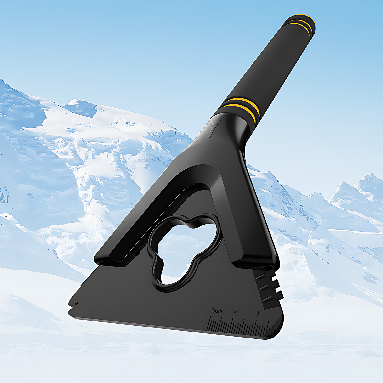Multi-Purpose Car Snow Scraper Shovel – Widened Surface & 135° Ergonomic Handle for Winter Snow/Ice Removal