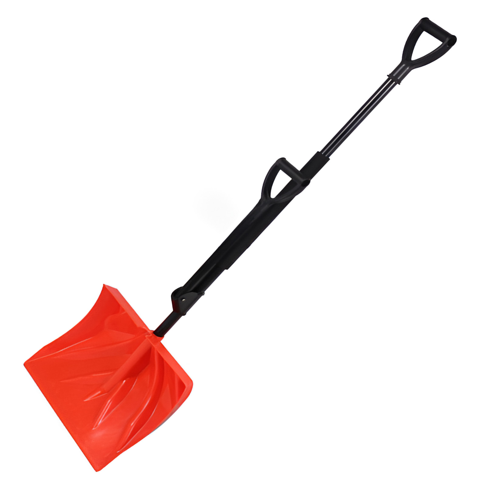 Double D-Handle Heavy Duty Aluminum Snow Shovel - 18-Inch Wide Blade