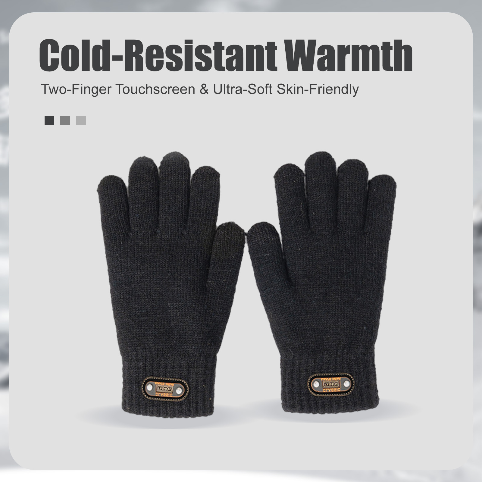 Wool-Blend Fleece-Lined Touchscreen Knit Gloves – Winter Warmth & Daily Comfort