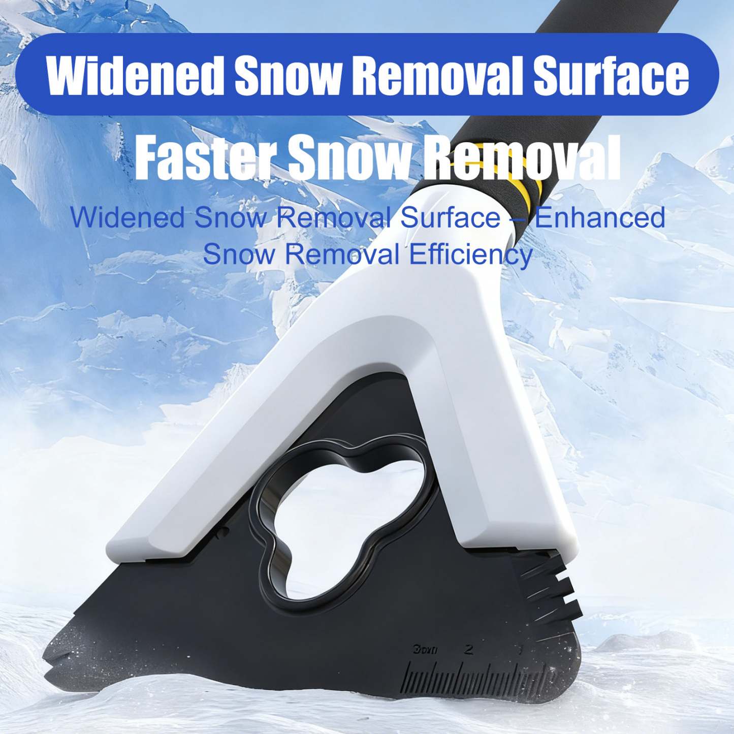 Multi-Purpose Car Snow Scraper Shovel – Widened Surface & 135° Ergonomic Handle for Winter Snow/Ice Removal