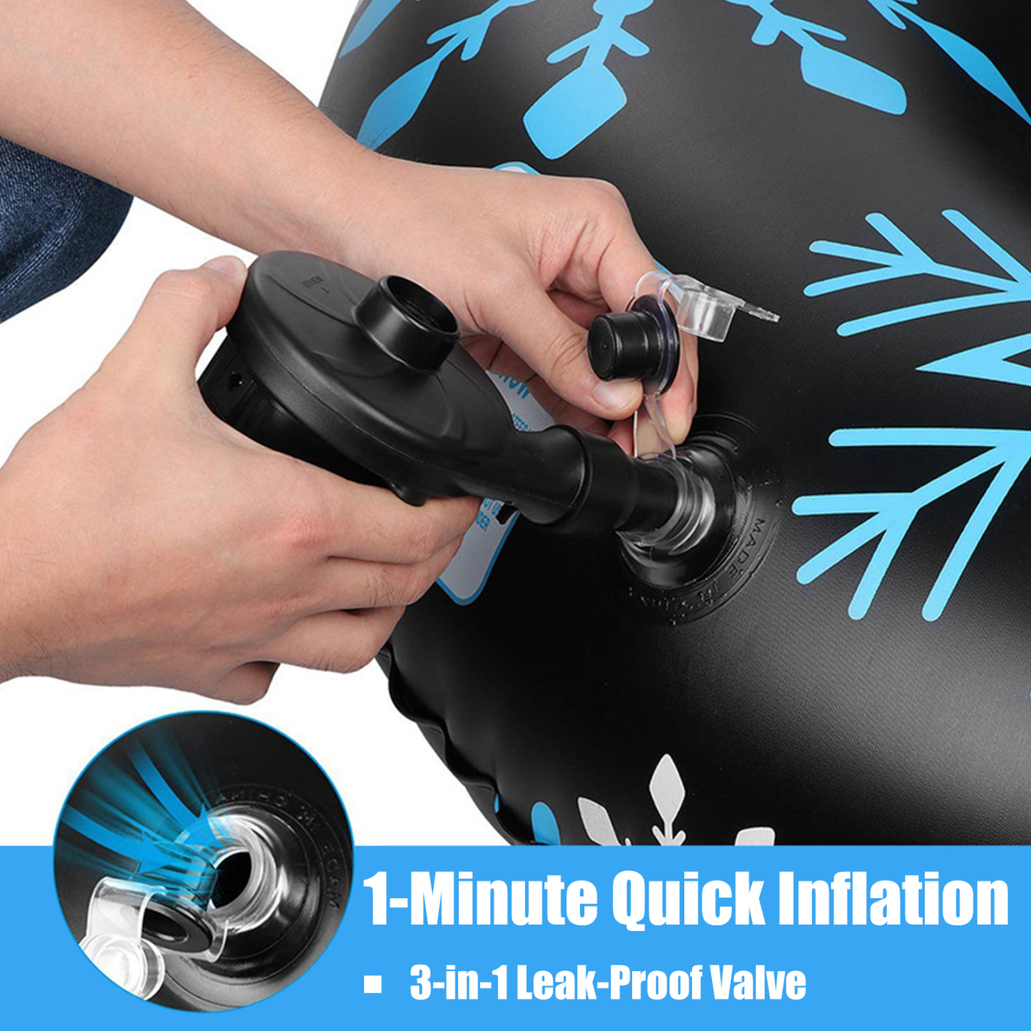 47in Heavy-Duty Snow Tube – Quick-Inflation Winter Sledding Tube for Family Fun