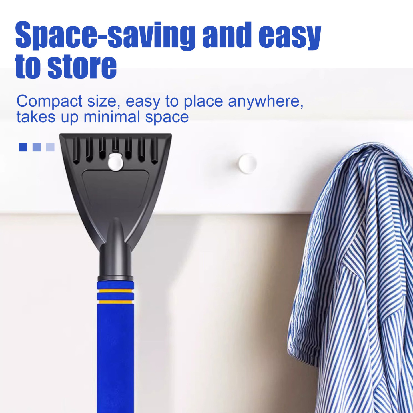 Car Snow Scraper - Thickened Non-Scratch Blade with Anti-Slip Foam Handle for Snow/Ice/Frost Removal