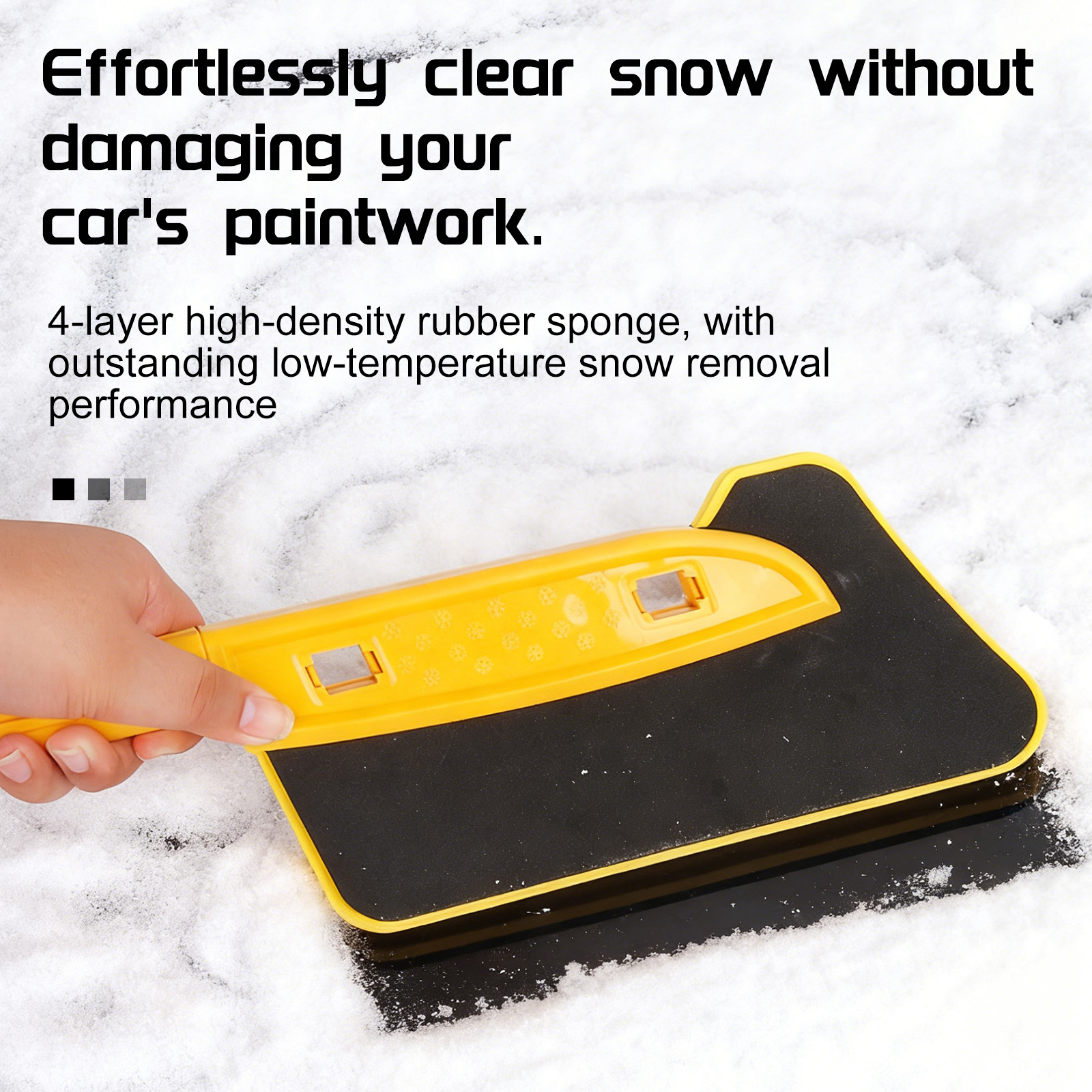 Retractable Car Snow Shovel - Collapsible, Scratch-Free Tool for Vehicle Snow/Ice Removal & Winter Use