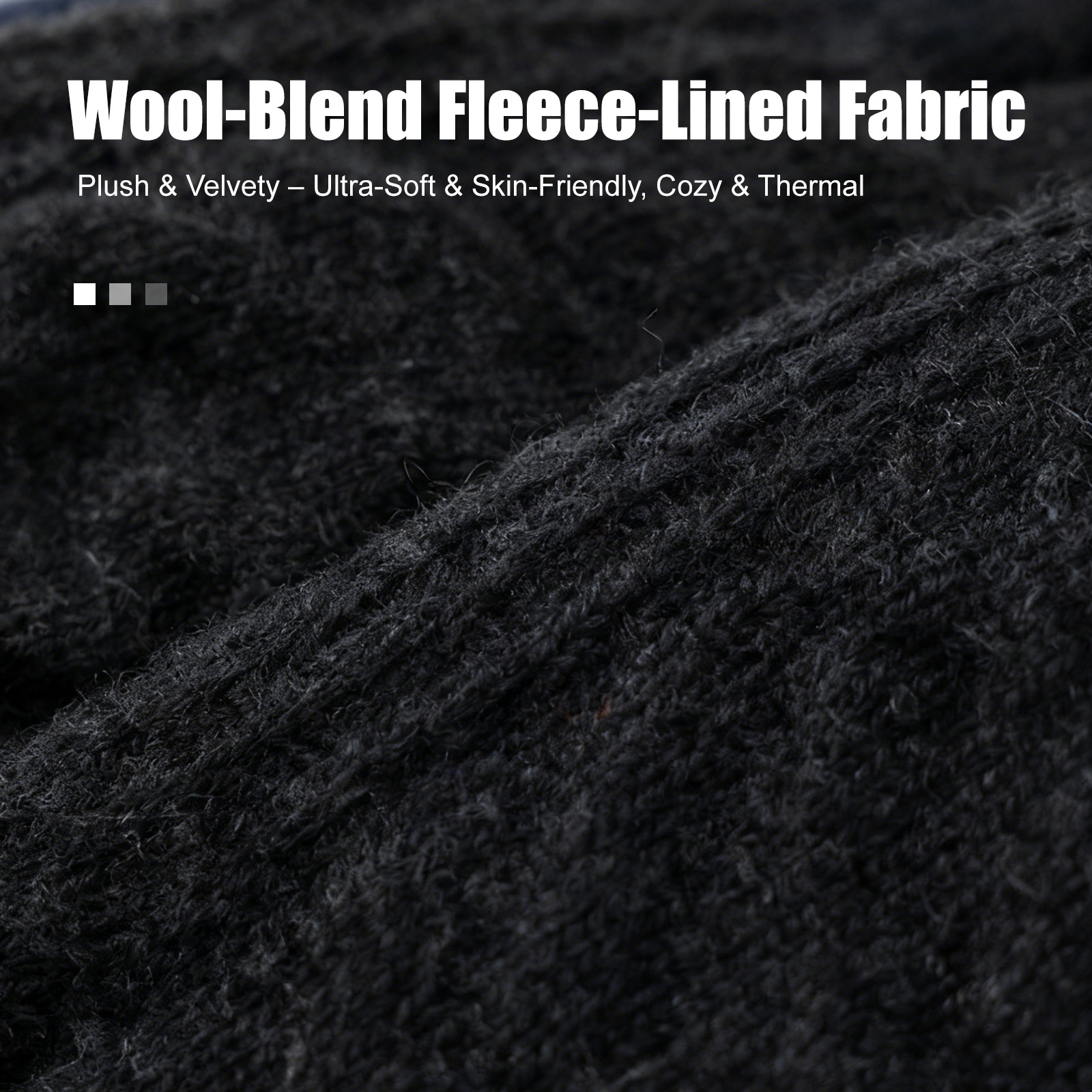 Wool-Blend Fleece-Lined Touchscreen Knit Gloves – Winter Warmth & Daily Comfort