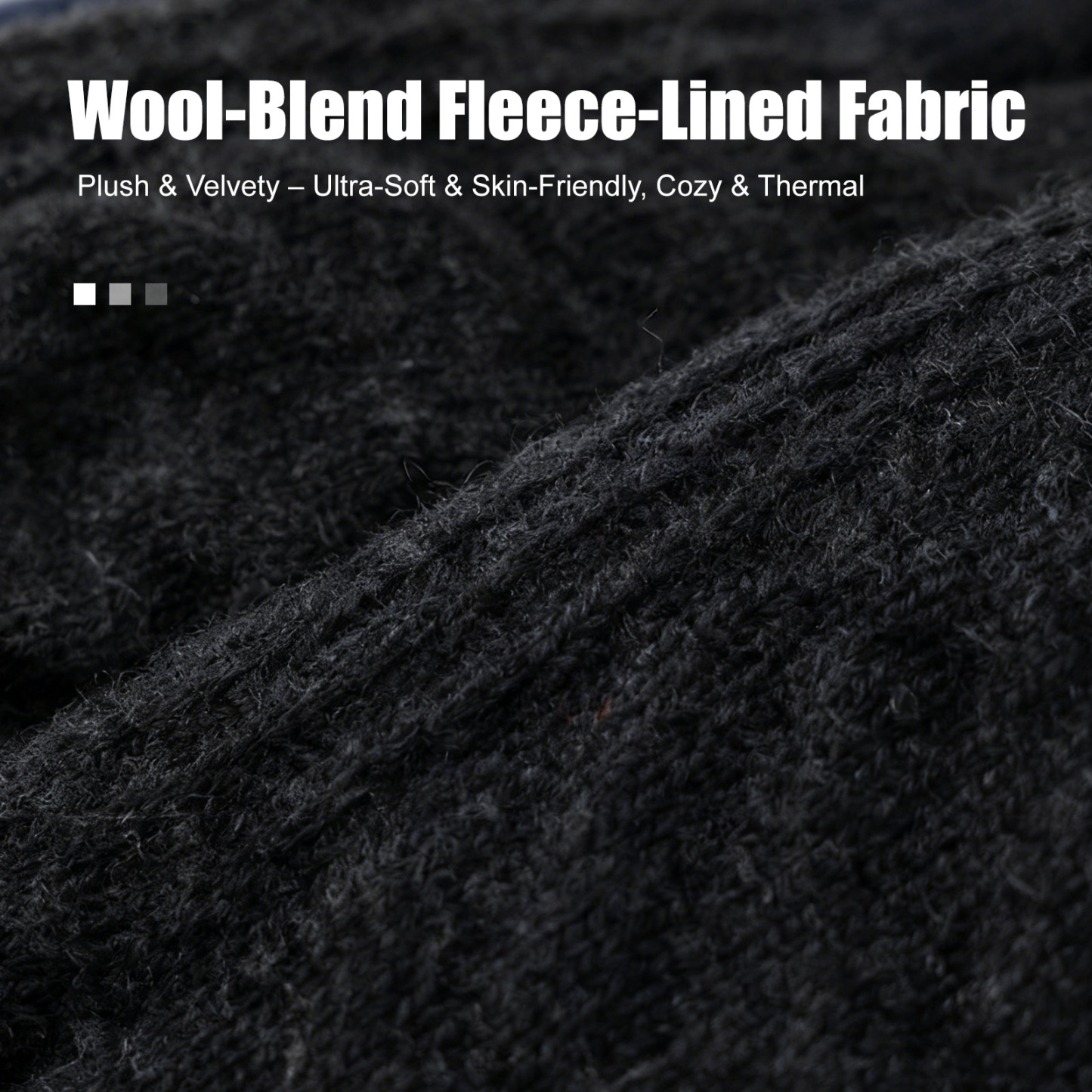 Wool-Blend Fleece-Lined Touchscreen Knit Gloves – Winter Warmth & Daily Comfort
