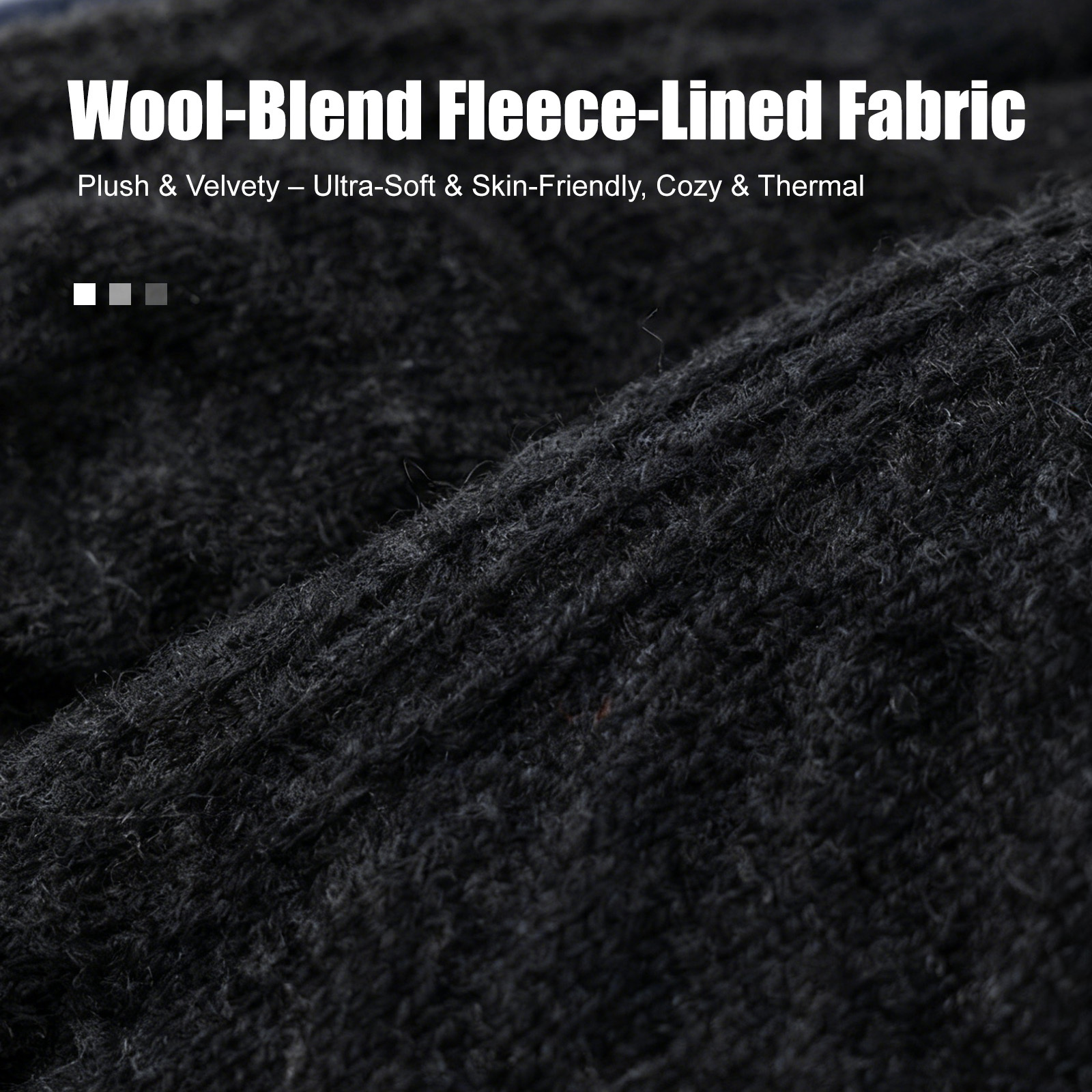 Wool-Blend Fleece-Lined Touchscreen Knit Gloves – Winter Warmth & Daily Comfort