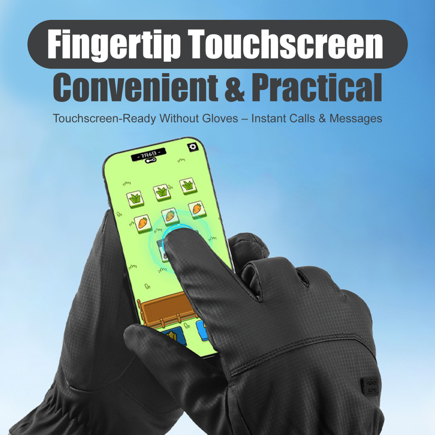 Waterproof Thermal Touchscreen Gloves – Windproof Anti-Slip Fleece Gloves for Winter Snow Removal & Outdoor Use