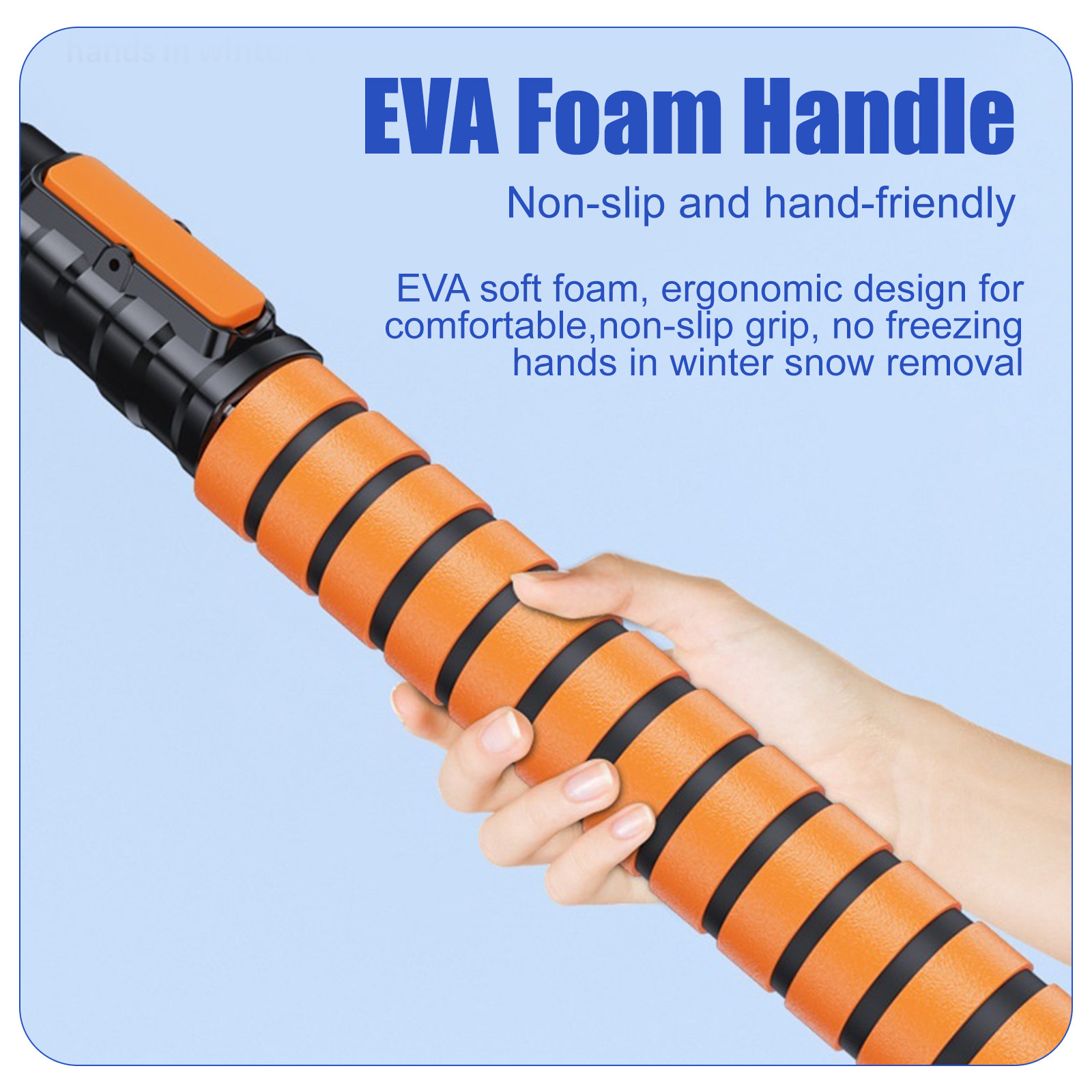 5-in-1 Detachable Snow Brush & Shovel - Telescopic Car Snow Removal Tool with 180° Rotating Head & EVA Grip for Driveway Winter Ice Clearance