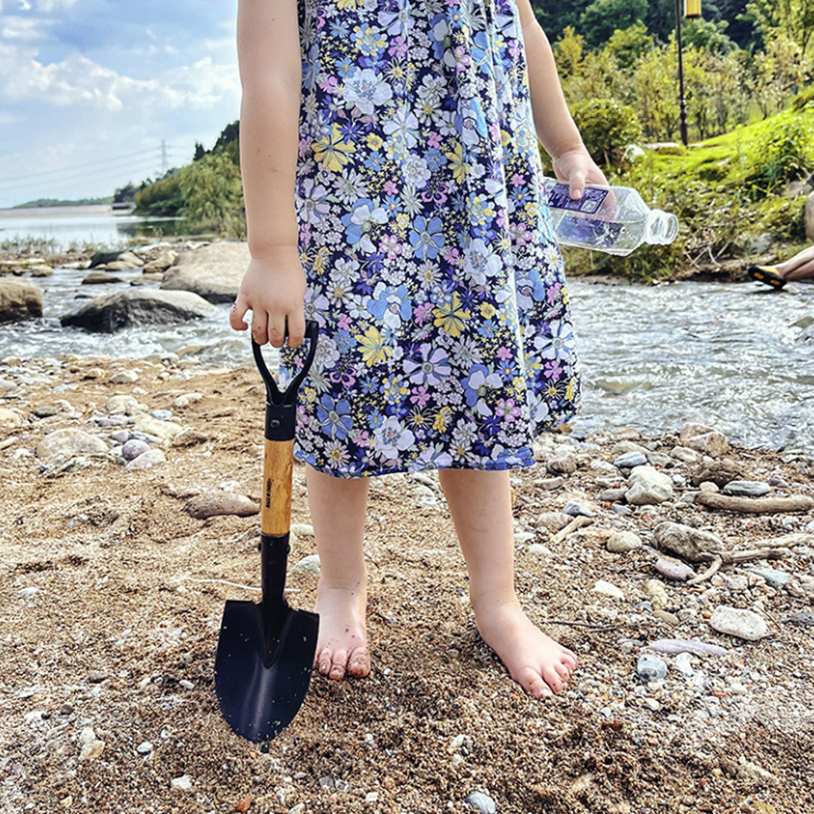 Mini Kids Shovel (14.1in) - Manganese Steel for Snow Shoveling, Gardening & Outdoor Play