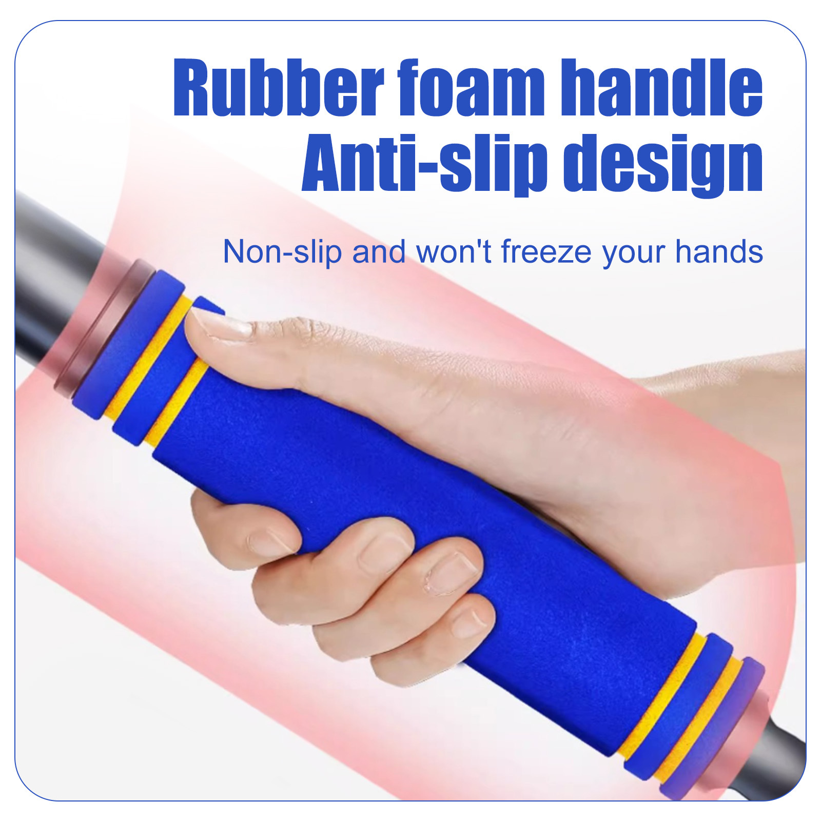 Car Snow Scraper - Thickened Non-Scratch Blade with Anti-Slip Foam Handle for Snow/Ice/Frost Removal