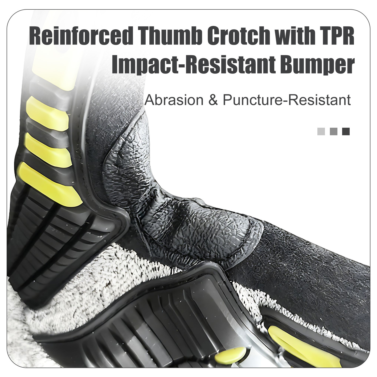 Impact & Cut-Resistant Work Gloves – TPR Armor HPPE Gloves for Construction, Snow Removal & Heavy Duty Tasks
