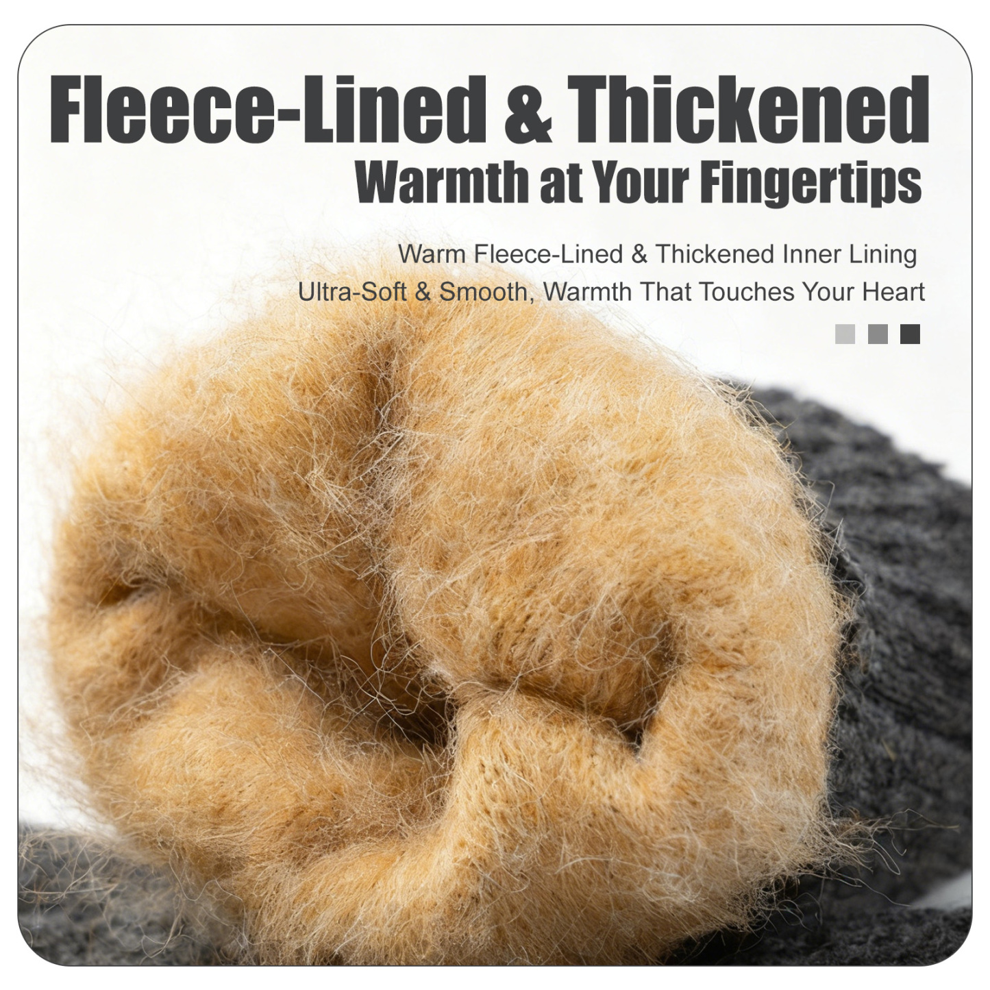 Wool-Blend Fleece-Lined Touchscreen Knit Gloves – Winter Warmth & Daily Comfort