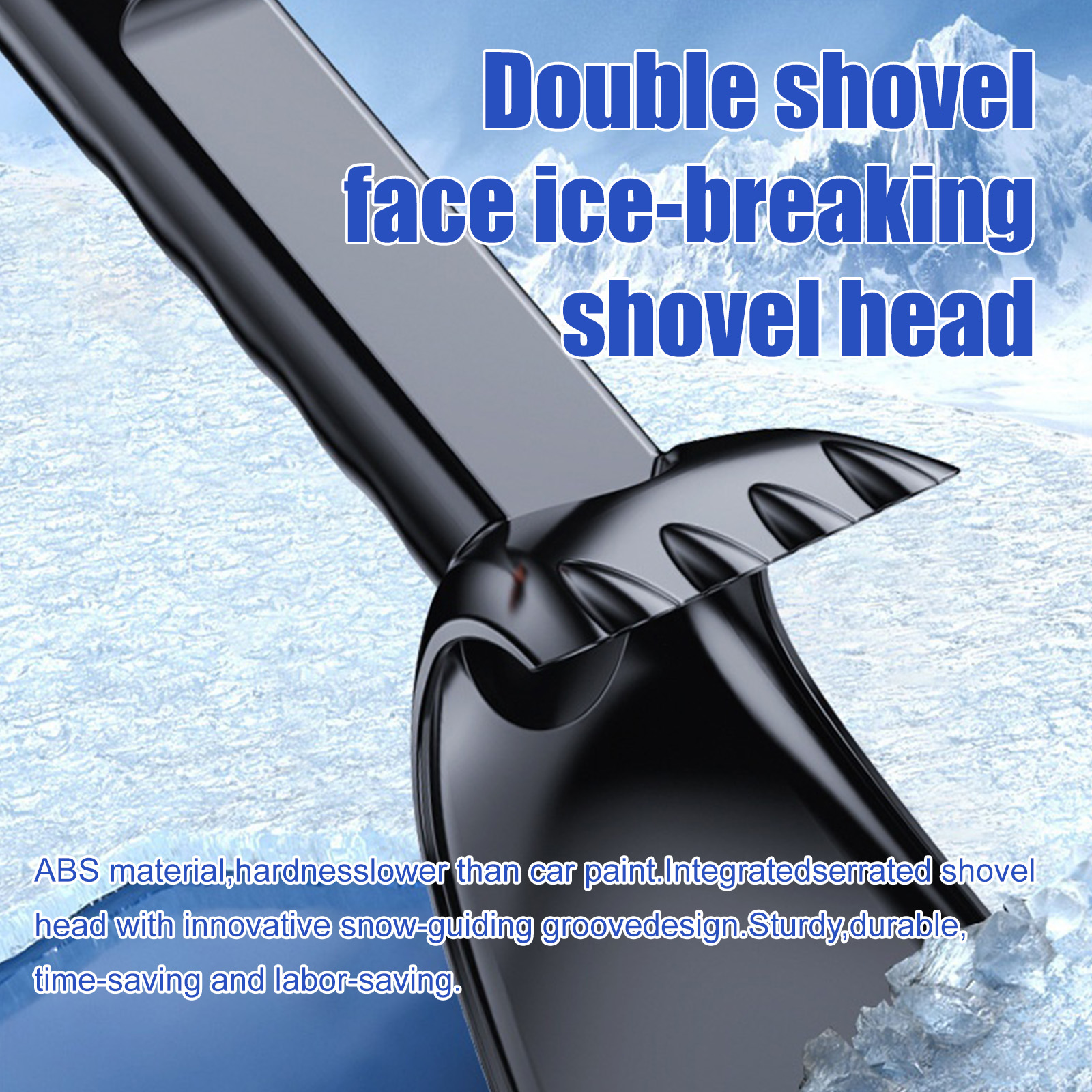 5-in-1 Detachable Snow Brush & Shovel - Telescopic Car Snow Removal Tool with 180° Rotating Head & EVA Grip for Driveway Winter Ice Clearance