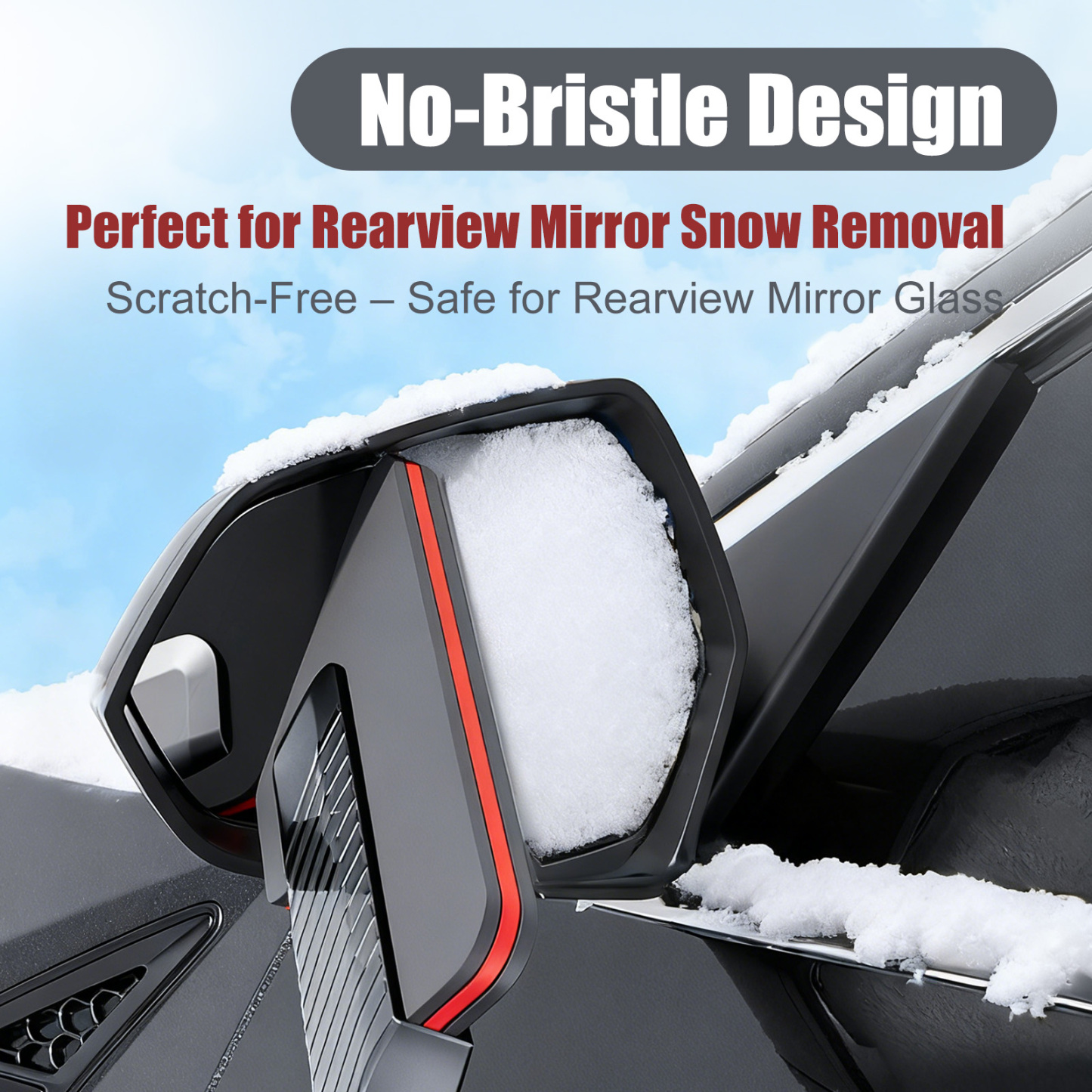 Telescoping 3-in-1 Car Snow Brush & Scraper - Scratch-Free EVA Head for Winter Vehicle Snow/Ice Removal