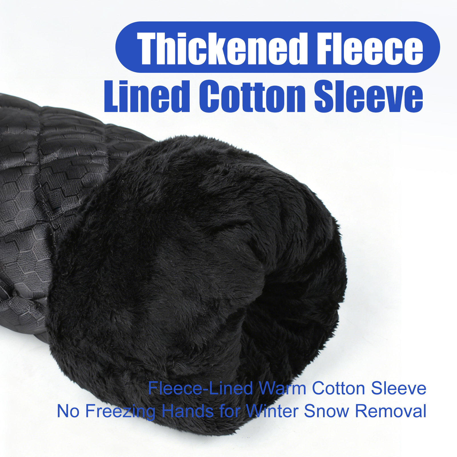 Car Snow Shovel with Warm Fleece Sleeve – Paint-Safe Winter Ice/Snow Removal Tool