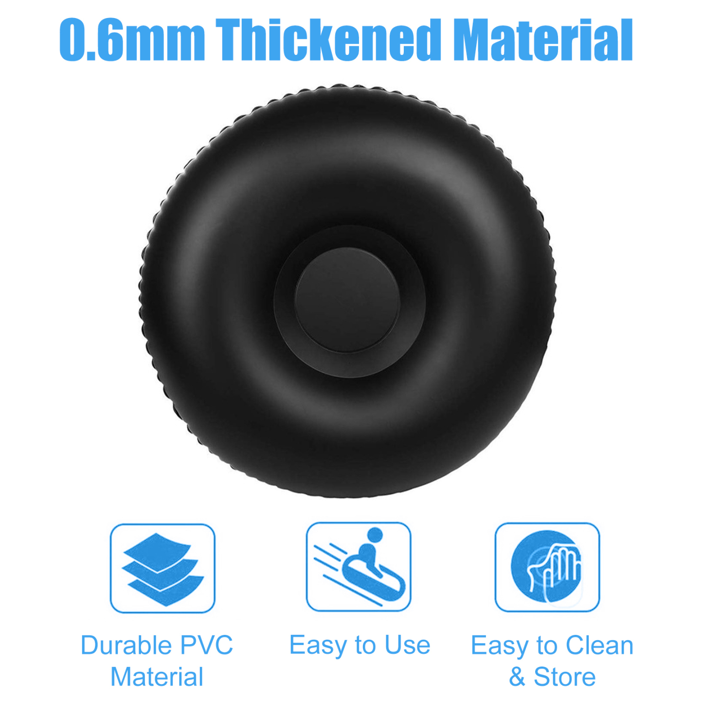 47in Heavy-Duty Snow Tube – Quick-Inflation Winter Sledding Tube for Family Fun