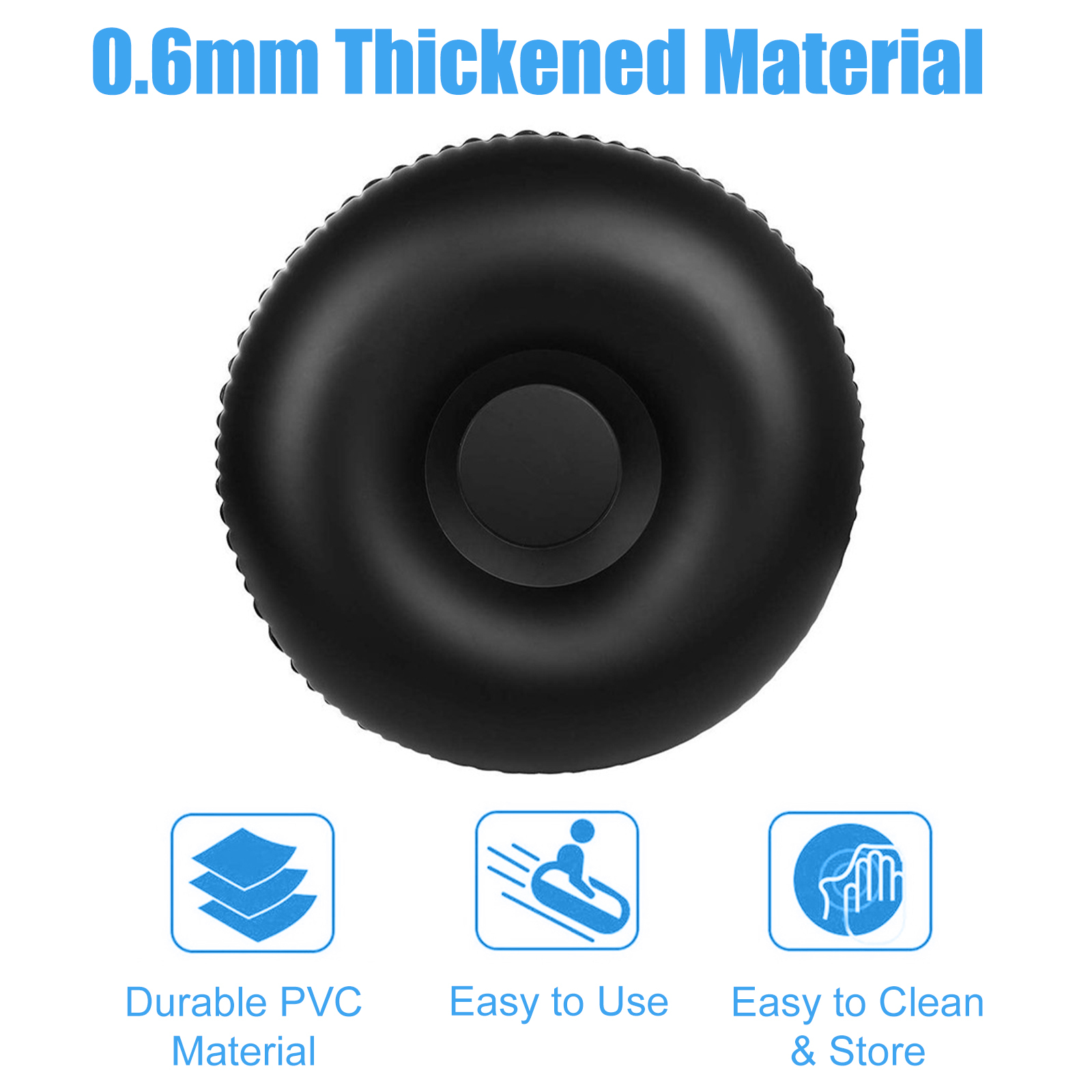 47in Heavy-Duty Snow Tube – Quick-Inflation Winter Sledding Tube for Family Fun