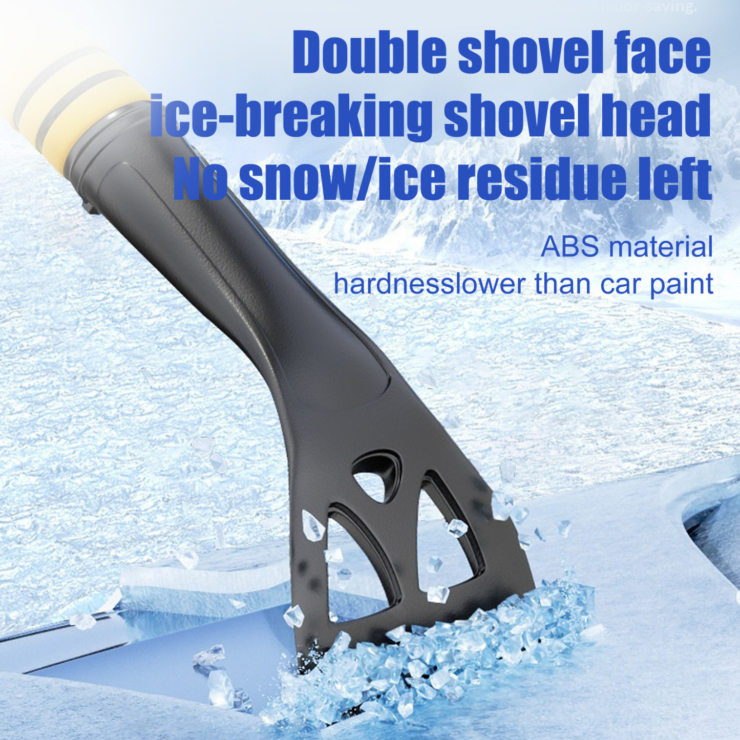 3-in-1 Telescopic Car Snow Brush - 360° Rotating Head & Paint-Safe Ice Scraper